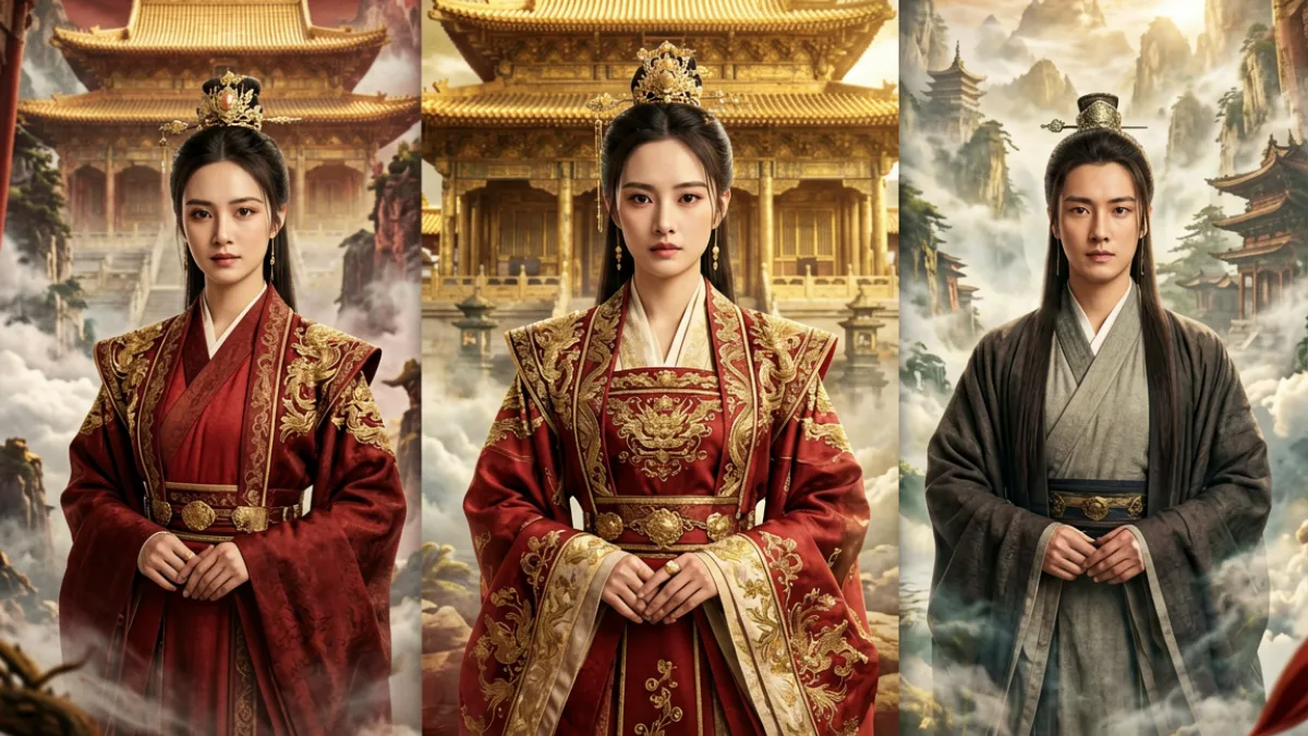 潘甜甜封神三部免费观看专题页面首图，展示三部剧集封面并排呈现的宣传海报风格构图