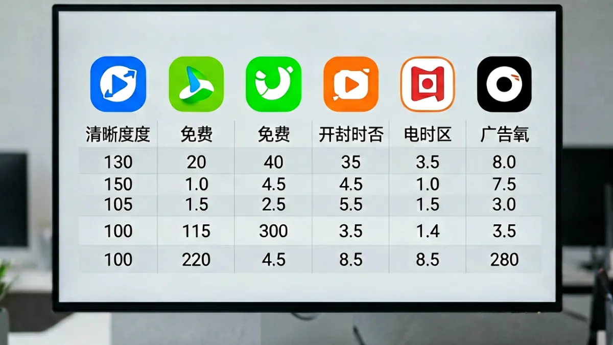 六大视频平台横向对比潘甜甜封神三部免费观看入口与清晰度的示意图，表格罗列各平台关键参数